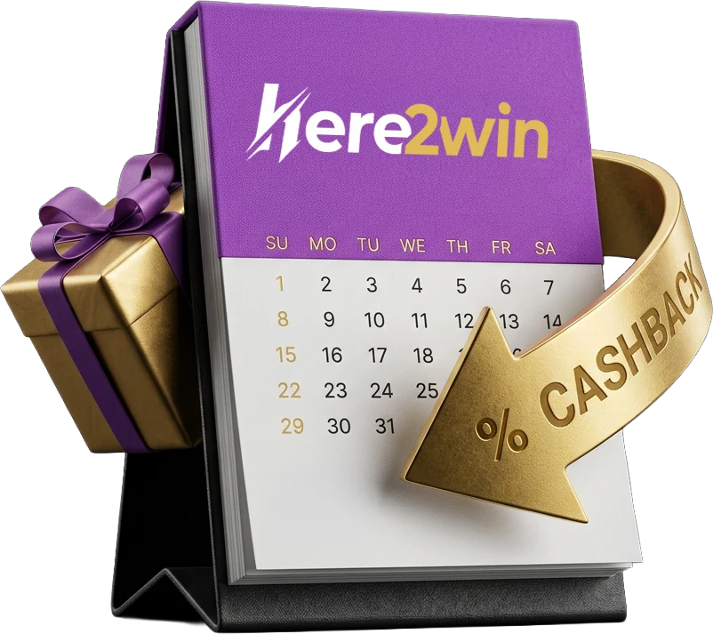 Desktop tear-off calendar with a purple cover, marking a weekly reload rhythm